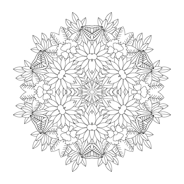 Mandala coloring page kdp interior