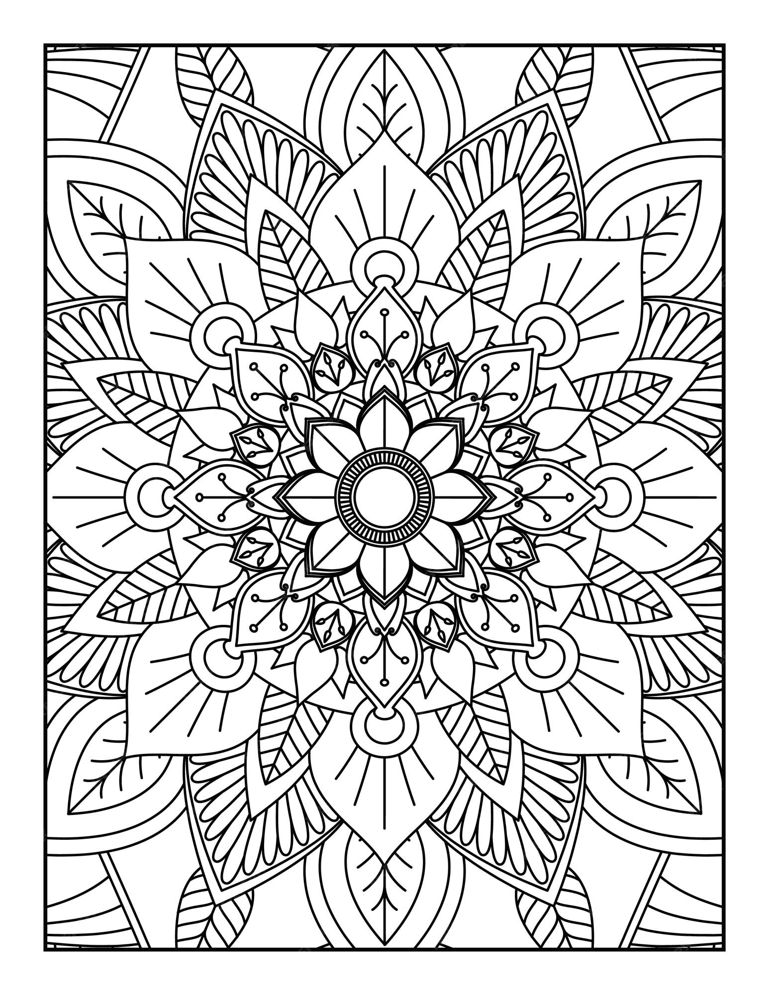 Mandala-complexo-livro-livro-livre- 1 - Mandalas - Just Color Crianças :  Páginas para colorir para crianças