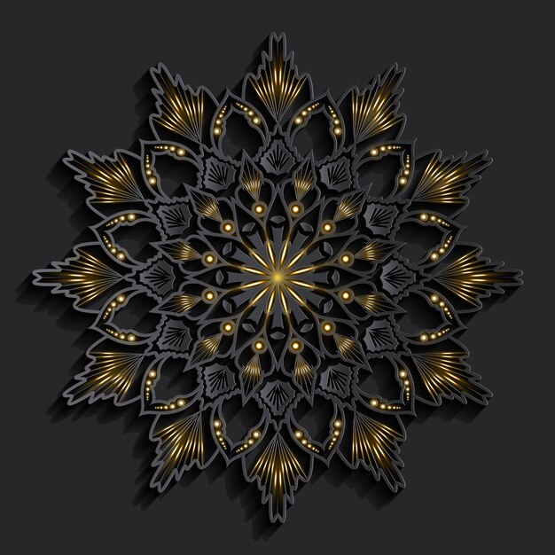 Mandala com efeito 3d