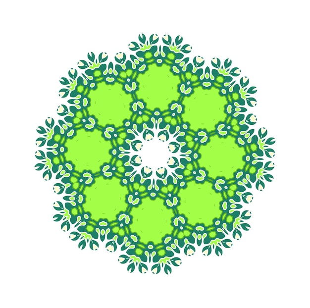 Mandala de arte verde