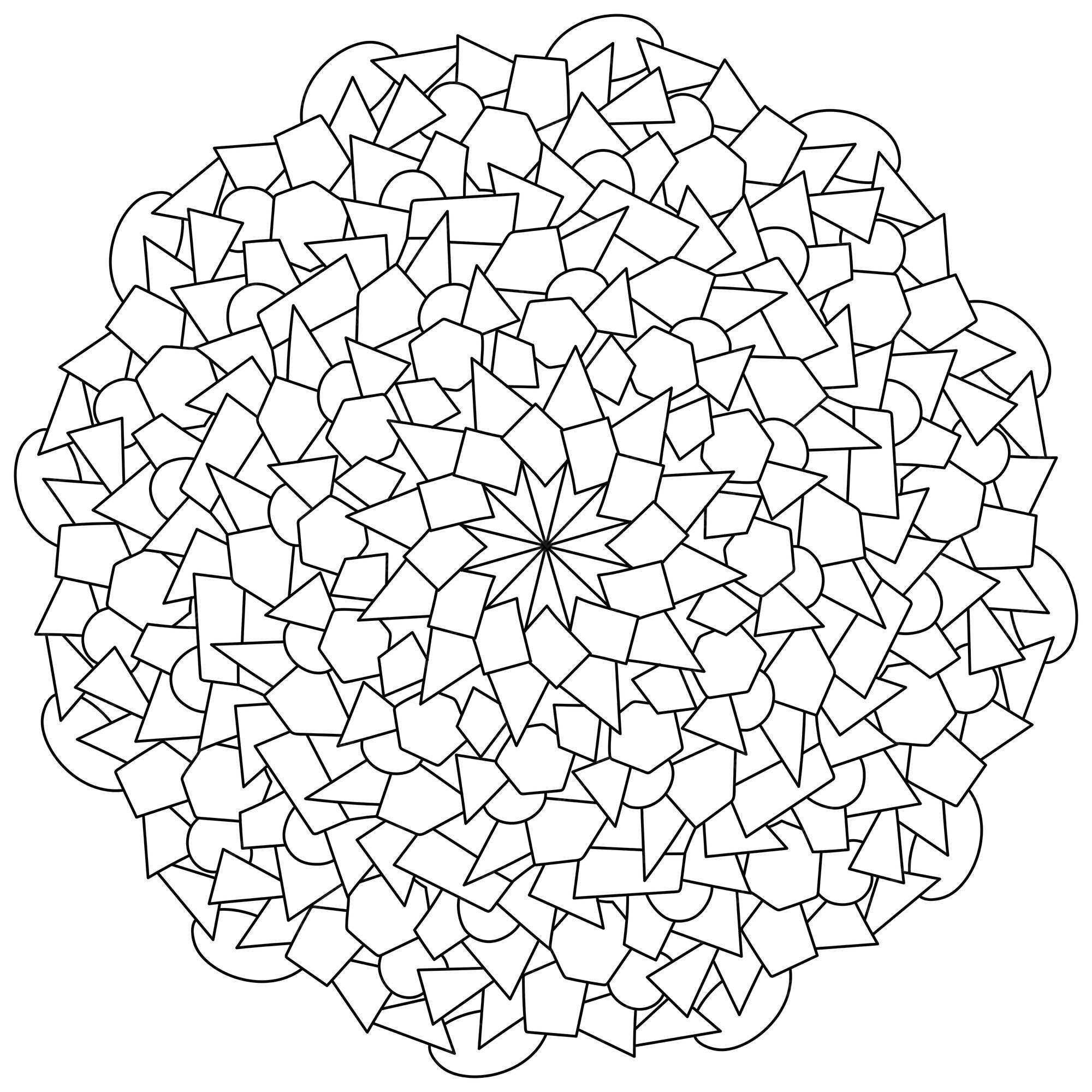 Desenho de Mandala Círculo para colorir  Desenhos para colorir e imprimir  gratis