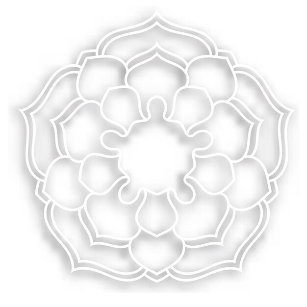 Mandala de flor de contorno preto. doodle elemento decorativo redondo para colorir livro isolado em vagabundos brancos