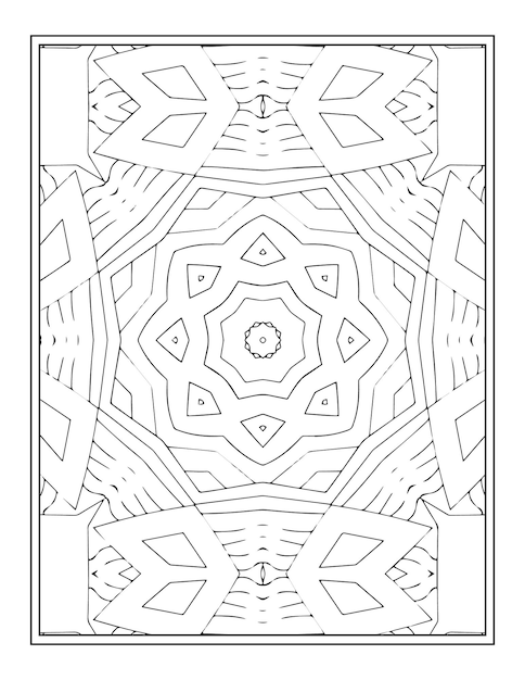 Mandala de flores para colorir livro de colorir padrão de mandala