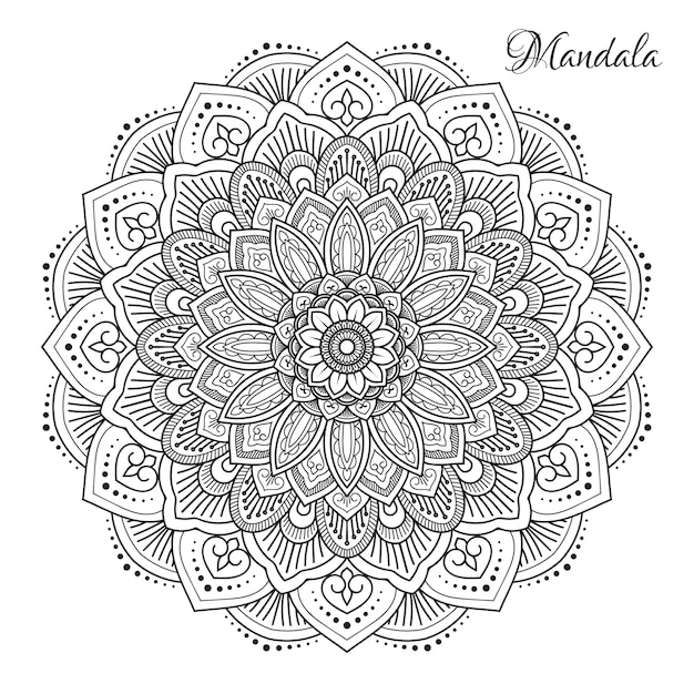 Vetor mandala de flores