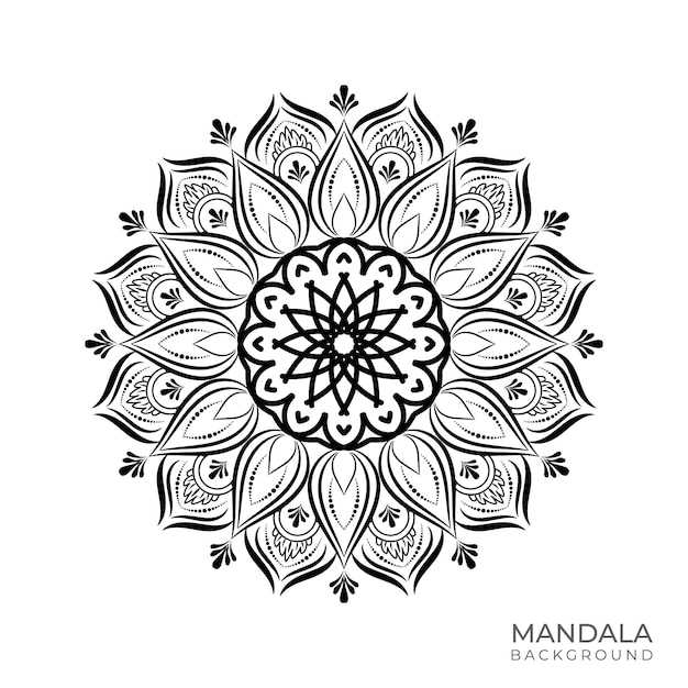 Mandala de fundo com um padrão preto.