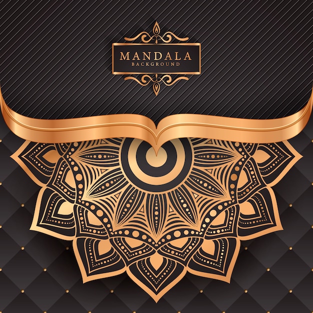 Mandala de luxo decorativo elemento étnico fundo