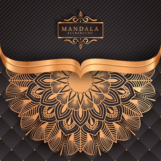 Mandala de luxo decorativo elemento étnico fundo