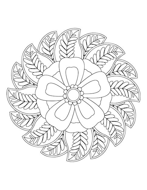 Mandala de luxo, livro de colorir floral para adultos. páginas para colorir mandala, ornamentos florais.