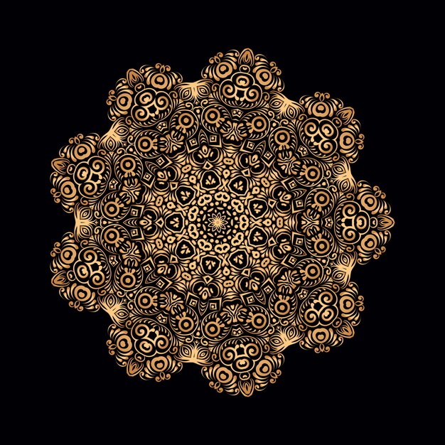 Mandala de ouro de luxo