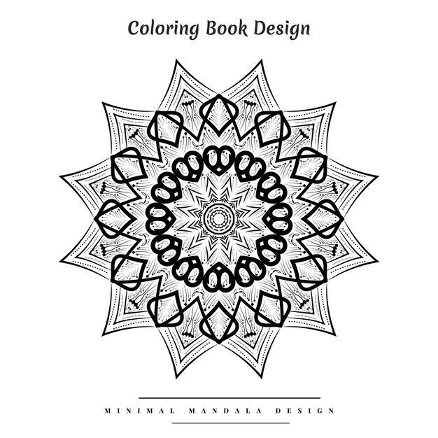 Vetor mandala de padrão criativo ornamental cultural islâmica mínima para design de livro de colorir de tatuagem de henna mehndi