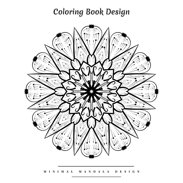 Vetor mandala de padrão criativo ornamental cultural islâmica mínima para design de livro de colorir de tatuagem de henna mehndi