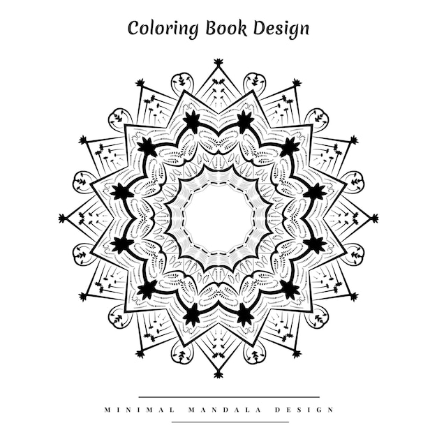 Vetor mandala de padrão criativo ornamental cultural islâmica mínima para design de livro de colorir de tatuagem de henna mehndi