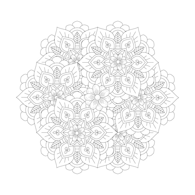 Mandala de qualidade de coloração floral kdp