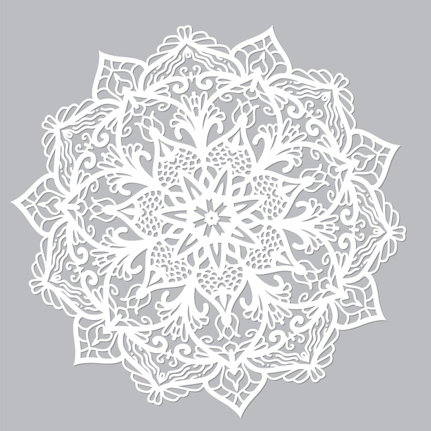 Mandala de vetor branco