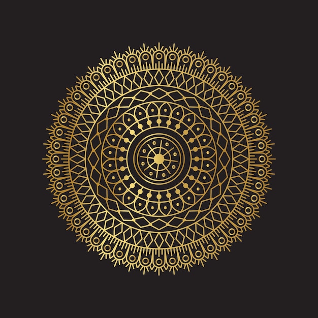 Mandala de vetor dourado