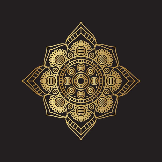 Mandala de vetor dourado