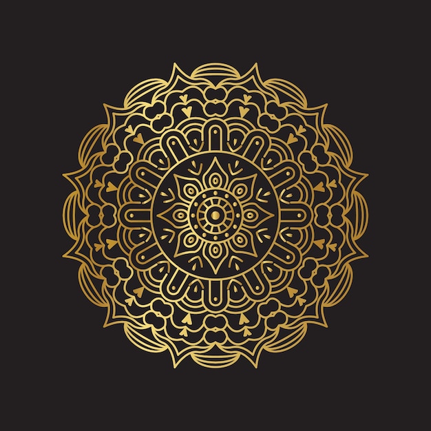 Mandala de vetor dourado