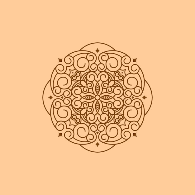 Mandala decor art logo