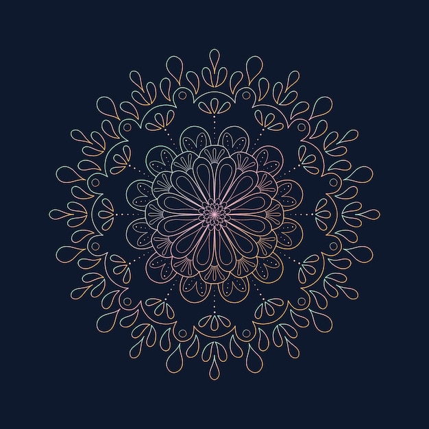 Mandala decorativa de gradiente