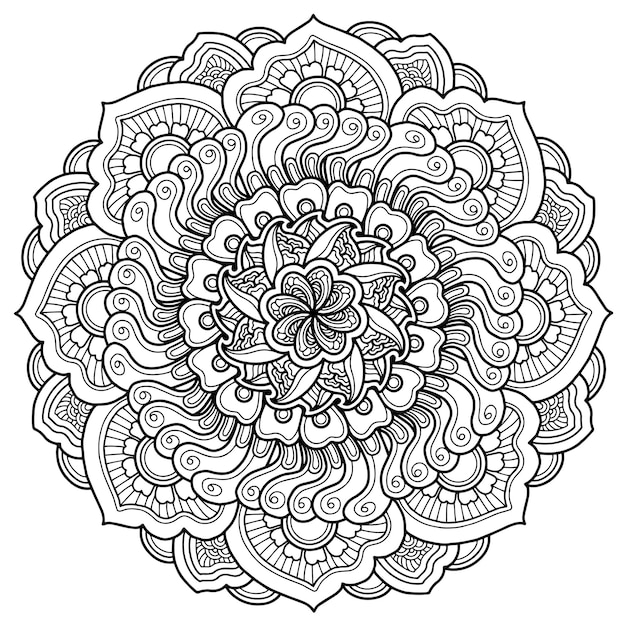 Mandala design para colorir página