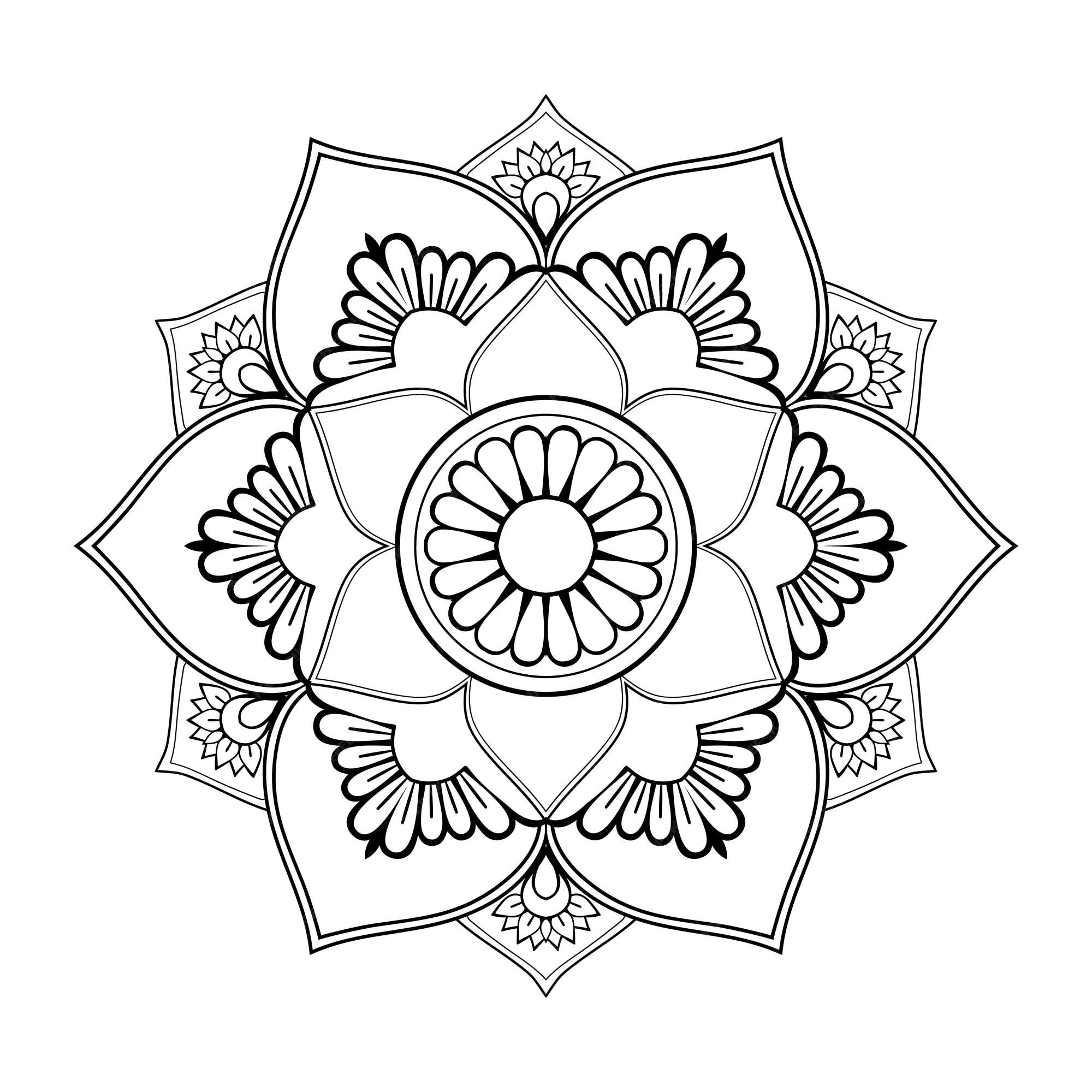 Mandala design para colorir página