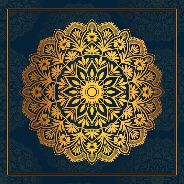 Mandala dourada de luxo