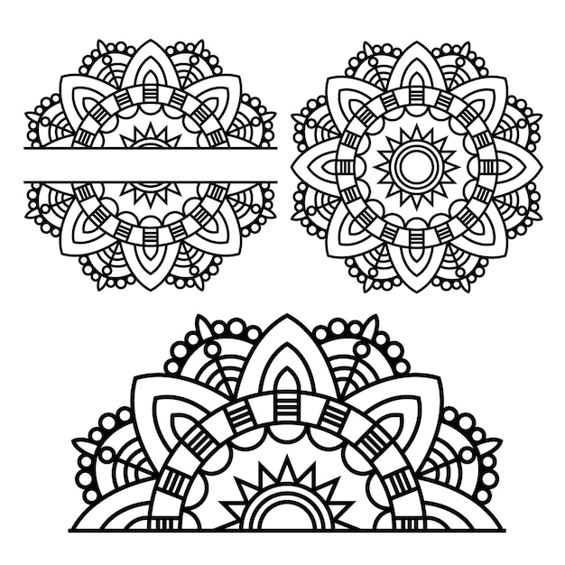 Mandala. elementos decorativos étnicos. fundo de desenho à mão. islã, motivos árabes e indianos.