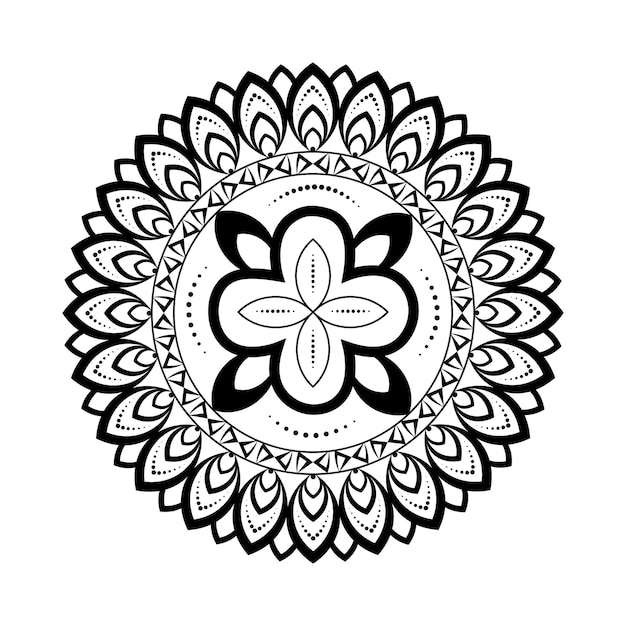 Mandala elementos decorativos étnicos vetor na ilustração