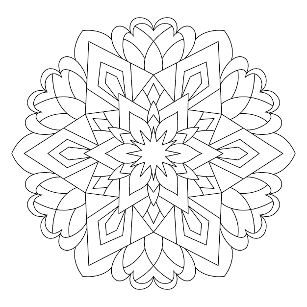 Mandala estrela imprimível para colorir para adultos