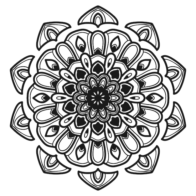 Mandala flor ilustração vetorial design