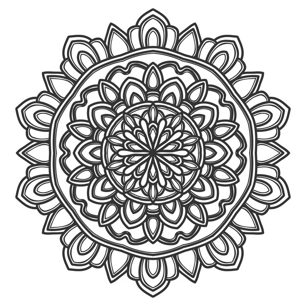 Mandala flor ilustração vetorial design