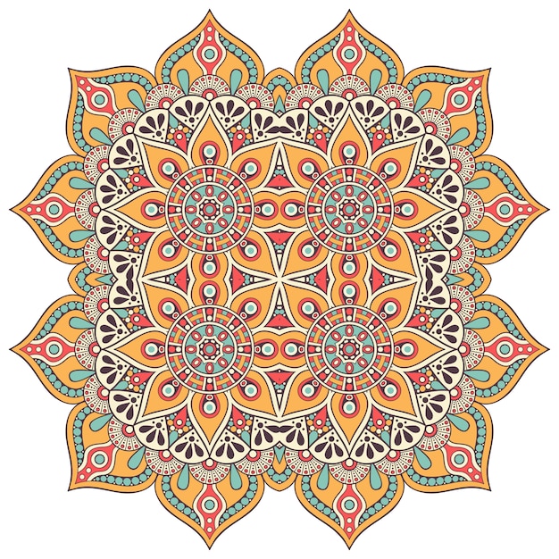 Mandala floral colorida