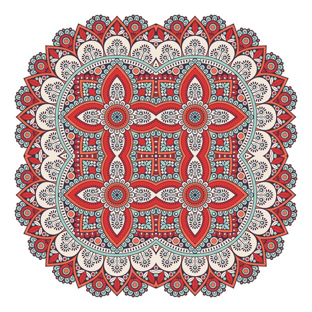 Mandala floral colorida