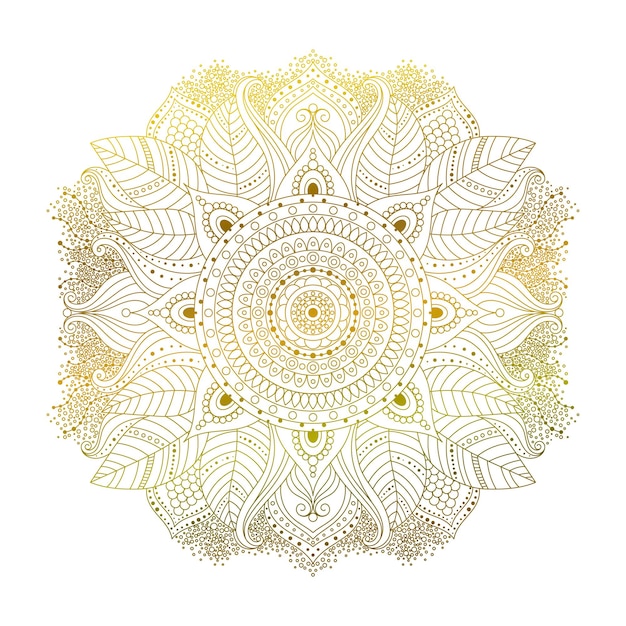 Mandala floral dourada