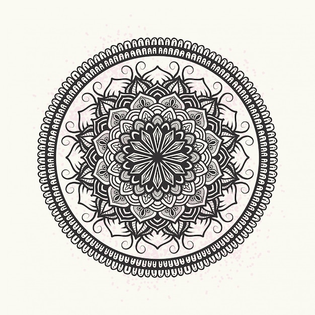 Vetor mandala floral elegante