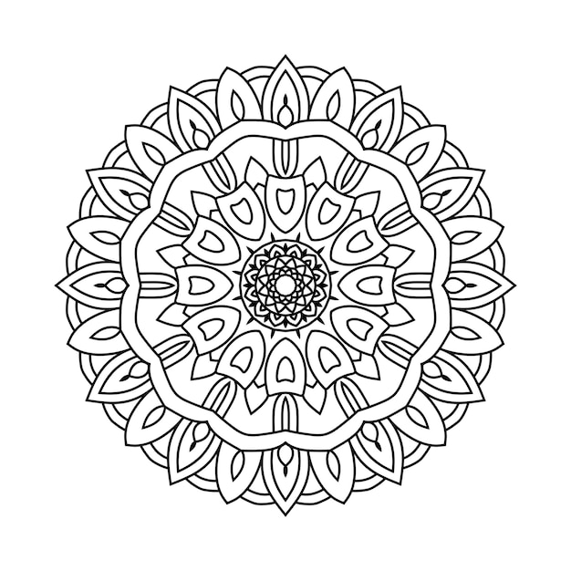 Mandala floral facilmente editável e redimensionável