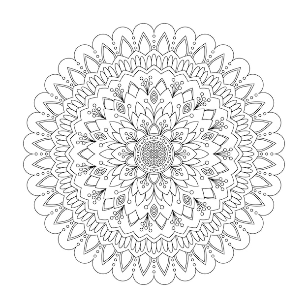 Mandala floral, ilustração vetorial