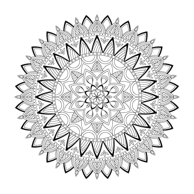 Mandala floral, ilustração vetorial