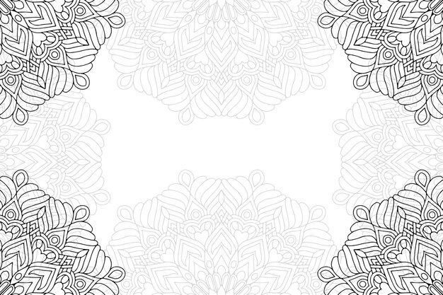 Vetor mandala floral ornamental fundo