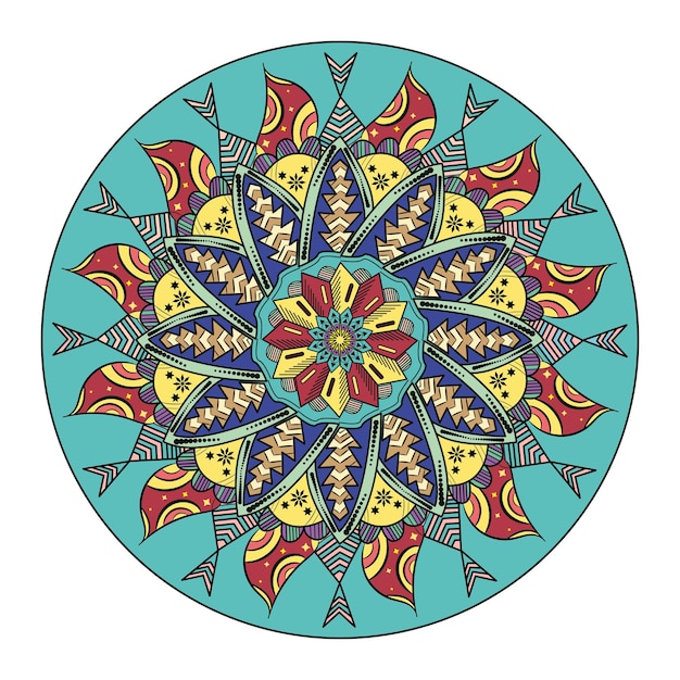 Mandala floral padrão ornamento floral indiano vector