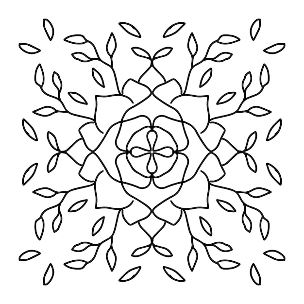 Mandala floral rosa adulto livro de colorir página 2