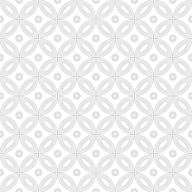 Mandala floral vetor ornamental geométrico sem costura no padrão de ilustração abstrato