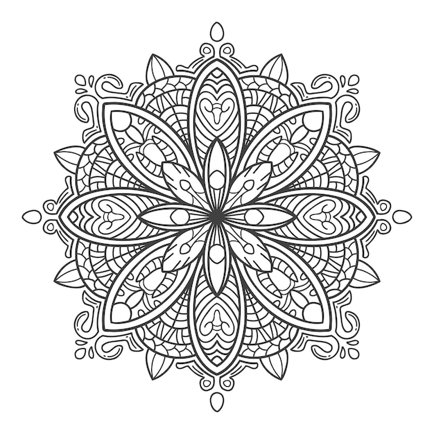 Mandala floral zentangle para colorir