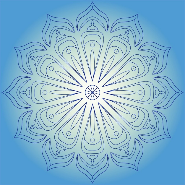 Mandala Flowers Elementos decorativos vintage Ilustração em vetor padrão oriental