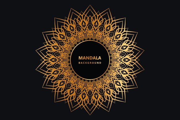 Vetor mandala fundo dourado cor design eps