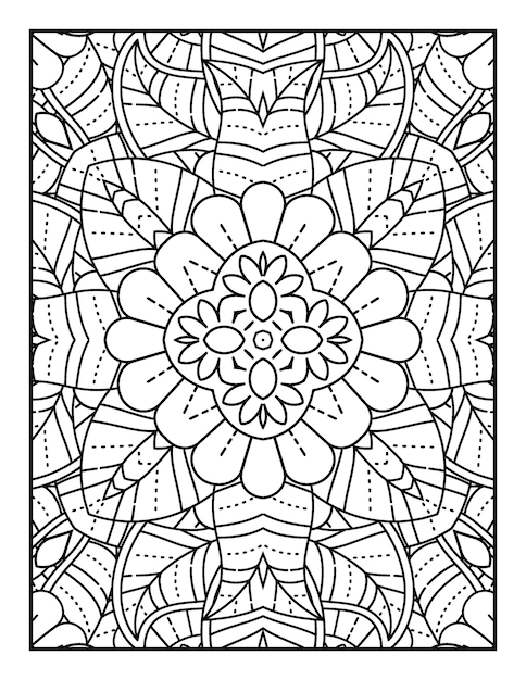 Mandala livro de colorir adulto e página de livro de colorir para adulto