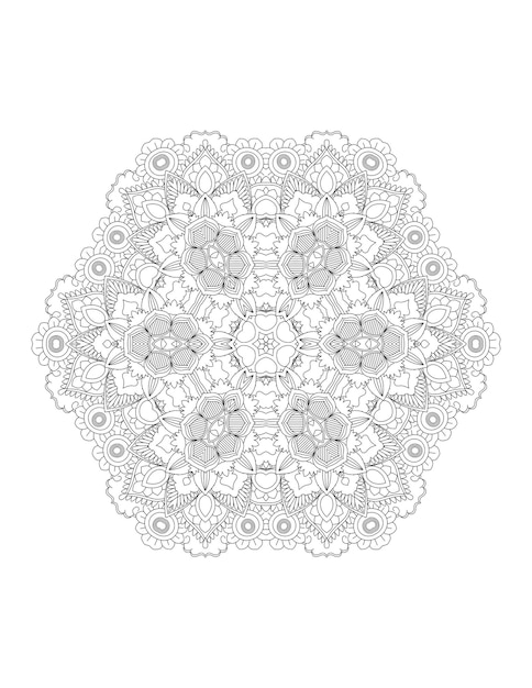 Mandala. mandala para colorir. página para colorir adulto.