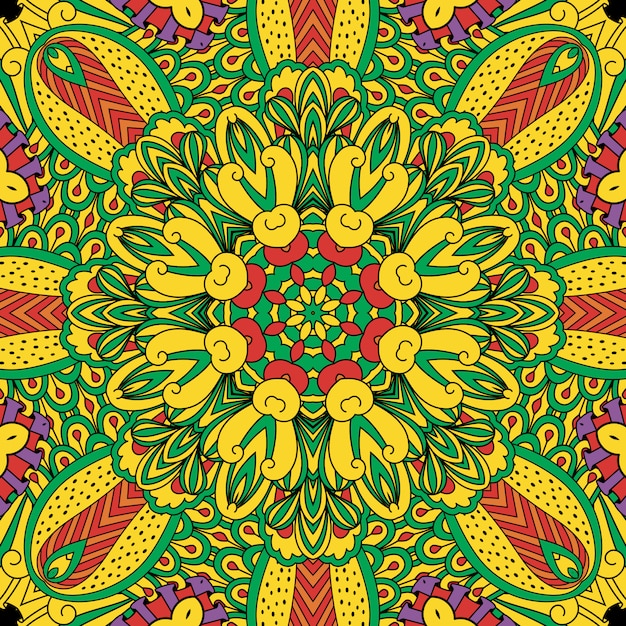 Mandala ornamental colorida