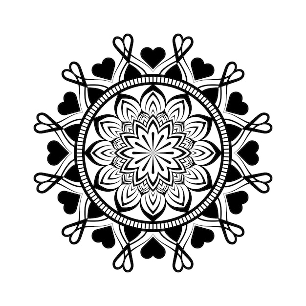 Mandala ornamental com fundo com design único