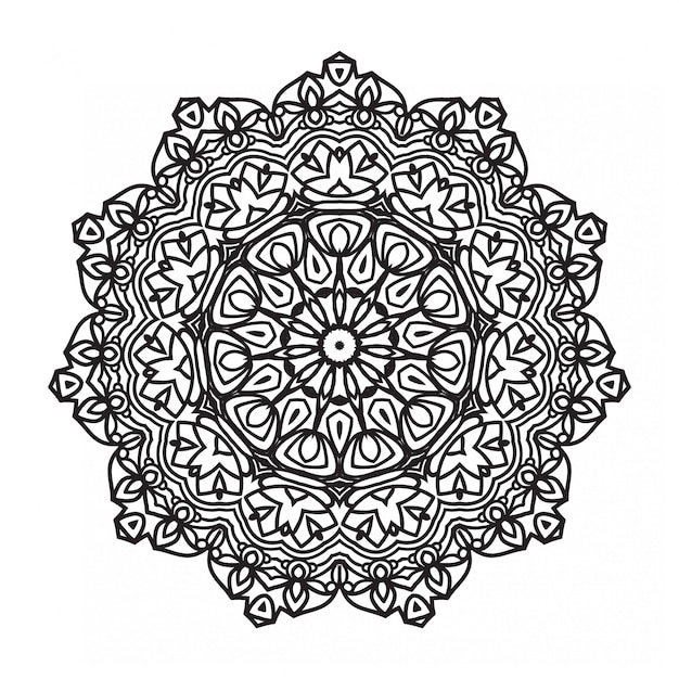 Mandala ornamental de linha